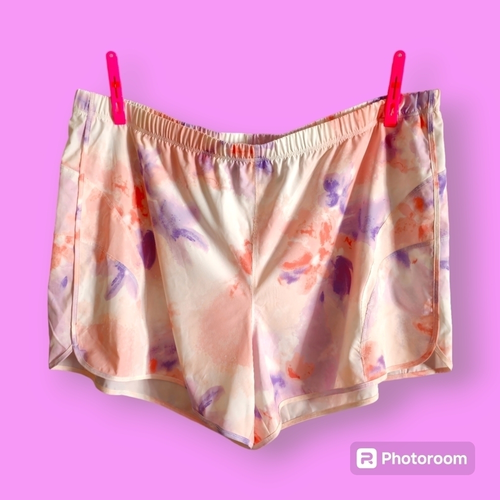 Joe Fresh Plus Women's Active Peach Pink & Purple Activewear Shorts Size 3X - Picture 1 of 7